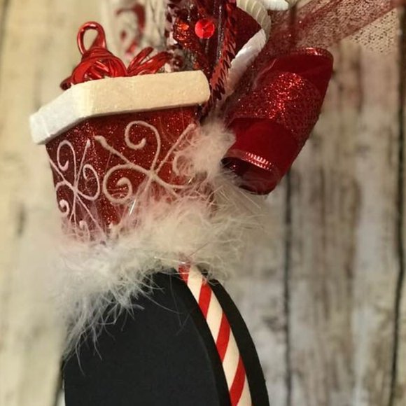 Christmas Headband, X-Mas Present, sequence curls, tulle, feathers main image 7